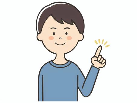 指差しする男性 指差しする男性 男性,笑顔,ポイント,指差し,説明,教える,解説,アドバイス,重要,強調のイラスト素材