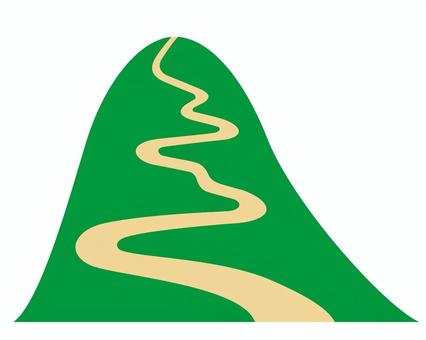 頂上へつづく登山道 山道,頂,登山,道,登る,ルート,山,頂上,目標,達成のイラスト素材