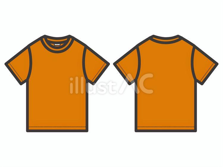 Tシャツ裏表セット07 tシャツ,半袖,ファッションのイラスト素材