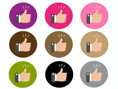 Set of colorful good icon illustration, Set of colorful good icon illustration, good, icon, colorful,