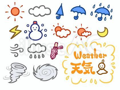 天気素材セット(カラー)