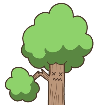 折れた枝 木,植物,茶色,緑,枝のイラスト素材