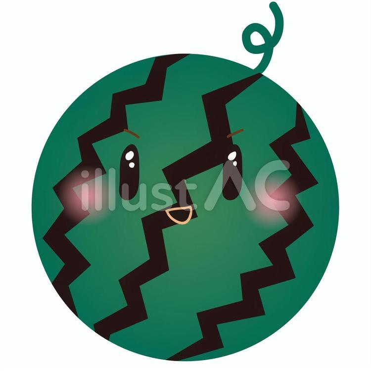 スイカさん すいか,キャラクター,野菜のイラスト素材