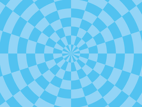 円形のチェック柄の背景（ブルー） 青,青系,寒色,チェック,柄,背景,市松模様,格子模様,格子柄,円形のイラスト素材