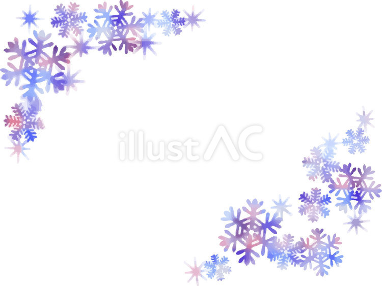 冬の雪フレーム 雪,結晶,華やかのイラスト素材