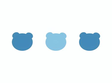 Illustration, bear, silhouette, light blue, 