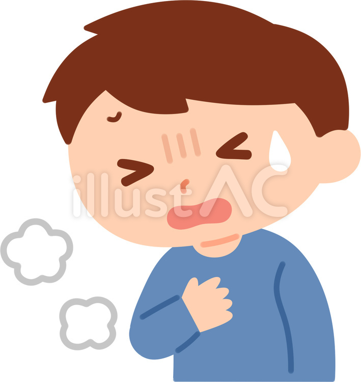 苦しそうな男の子 人物,子供,男の子のイラスト素材