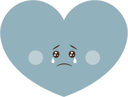 Illustration, sad, tears, heart, 