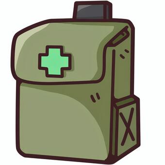 救急キット　かわいいデフォルメイラスト 救急キット,回復薬,治療キット,ゲームアイテム,応急処置,ファーストエイド,救急箱,救急用品,救護,医療用品のイラスト素材