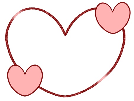 ハートフレーム赤