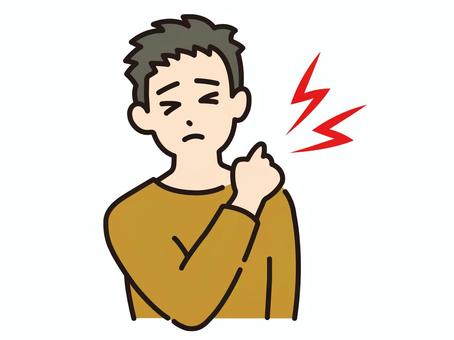 肩こり　若い男性-カラー 肩こり,若い,男性,肩,痛い,整形外科,整体,接骨院のイラスト素材