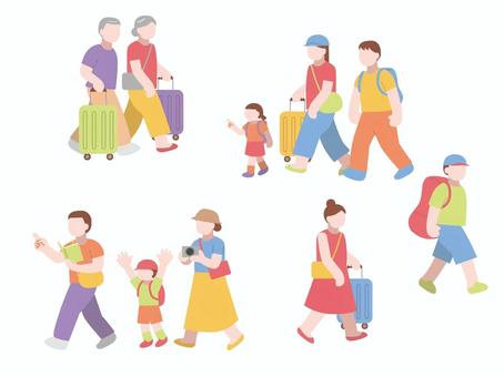 Illustration, a trip, people, go out, 