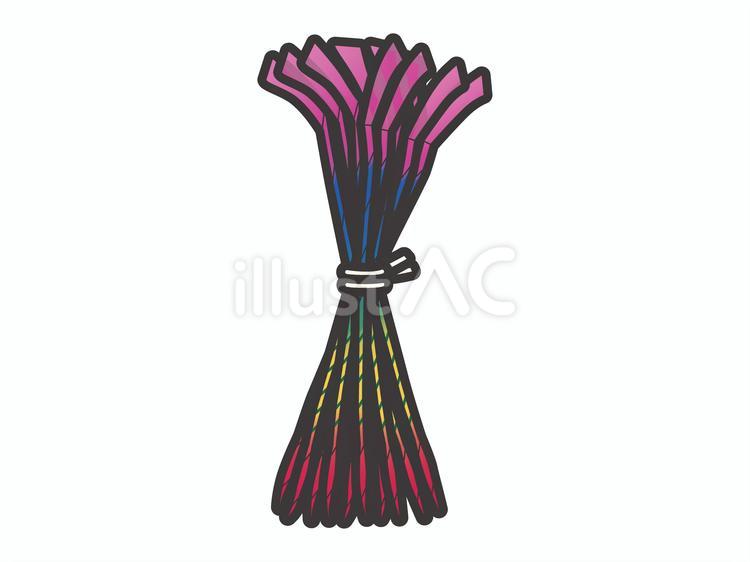 線香花火10本セット04 線香花火,手持ち,夏のイラスト素材