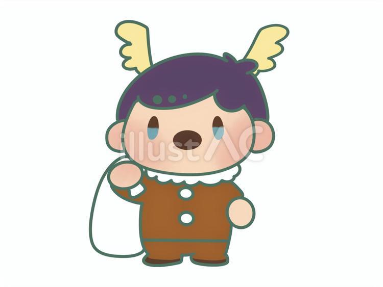 トナカイの格好をしてる男の子 クリスマス,トナカイ,男の子のイラスト素材