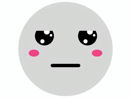 じろっと見る顔 表情,喜怒哀楽,顔,丸,シンプル,可愛い,ポップ,ジロ,睨む,じっと見るのイラスト素材