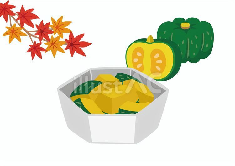 秋の味覚　かぼちゃ 秋,紅葉,かぼちゃのイラスト素材