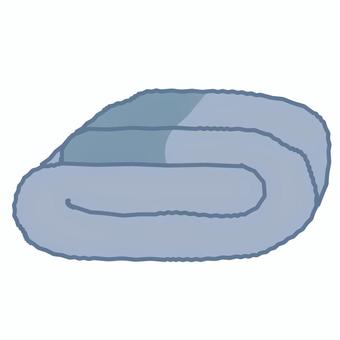 布団_冬用厚手毛布(青色)