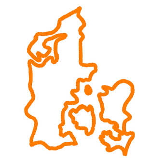 Denmark Map [Orange], , JPG and PNG