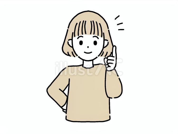 穏やかに教えてくれる人 教える,女性,話すのイラスト素材