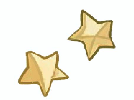 2つの星 星,2つ,並ぶ,シンプル,イラスト,透過,手描き,手書き,かわいい,装飾のイラスト素材