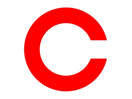 ランドルト環　赤　Cマーク ランドルト,ランドルト環,アイコン,シンプル,赤,視力,視力検査,健康診断,目,眼のイラスト素材