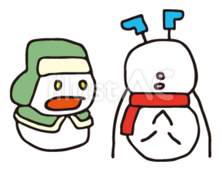 逆立ちゆきだるま 雪だるま,ゆきだるま,逆立ちのイラスト素材
