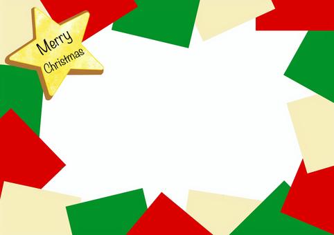 スクエアデザインのフレーム　手描き フレーム,クリスマス,メリークリスマス,シンプル,枠,背景,壁紙,掲示,立て看板,ポストカードのイラスト素材