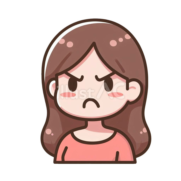 怒っている女性のイラストイラスト - No: 25813208｜無料イラスト・フリー素材なら「イラストAC」