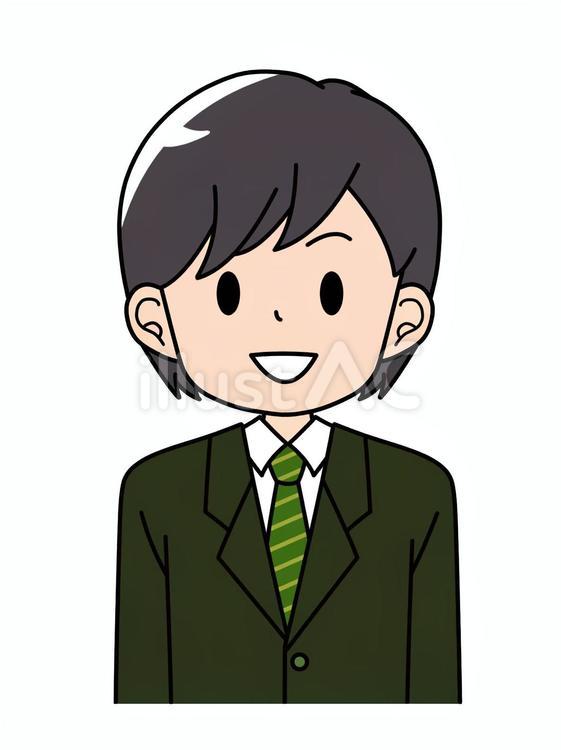 笑顔の男子校生 笑顔,学校,学生のイラスト素材