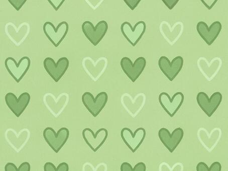254.背景 ハート,手描き,落書き風,かわいい,パターン,総柄,模様,背景,テクスチャ,緑のイラスト素材