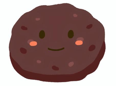 微笑んでいる可愛いおはぎのキャラクター おはぎ,ぼたもち,キャラクター,あんころ餅,マスコット,微笑む,和菓子,デザート,粒あん,餡子のイラスト素材