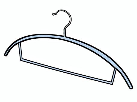 手書き_ハンガー_02 ハンガー,服,クローゼット,収納,インテリア,家具,掛ける,ラック,洗濯,シンプルのイラスト素材