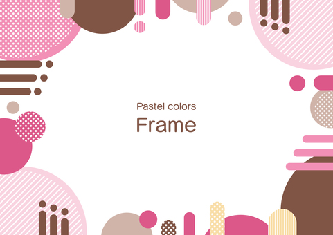 バレンタインの幾何学模様フレーム