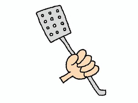 フライ返し フライ返し,ターナー,道具,pop調,手描き,挿絵,ワンポイント,素材,商用可,無料のイラスト素材