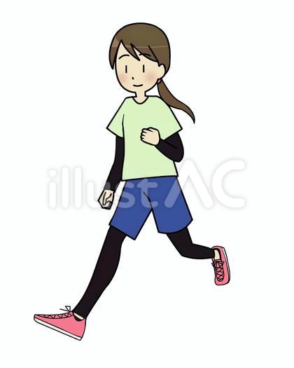 ジョギングする女性