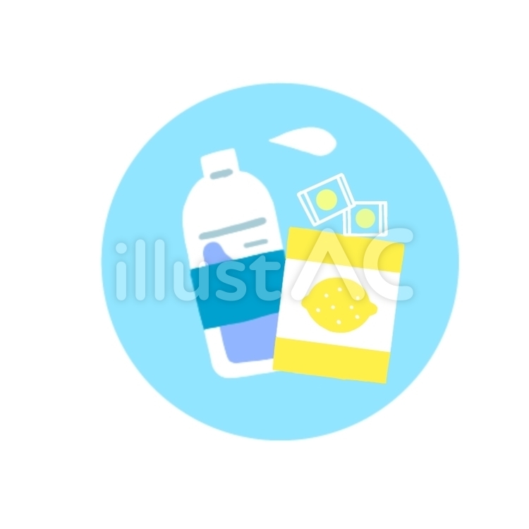 水分塩分補給 水分補給,塩分補給,熱中症対策のイラスト素材