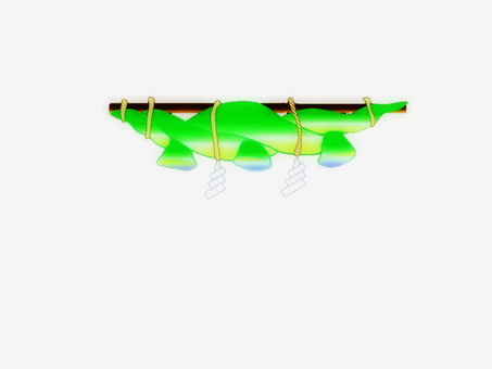 大しめ縄 しめ縄,大しめ縄,神社,参拝,お参り,拝礼,拍手,さい銭,正月,初詣のイラスト素材