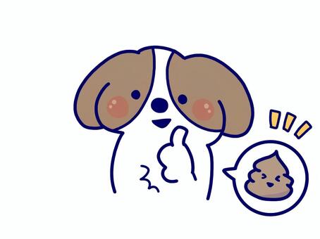 快便のキャバリア 犬,キャバリア,快便,回数,小型犬,硬さ,茶色,家庭犬,健康,良好のイラスト素材