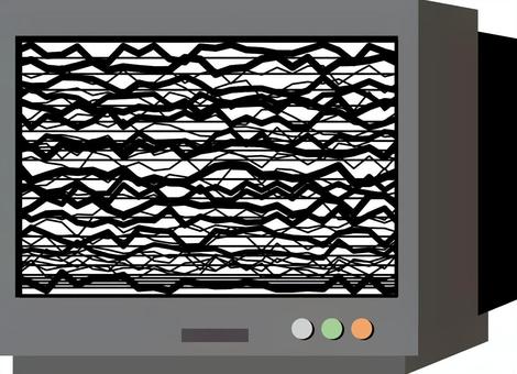 テレビノイズ　 テレビ,ノイズ,砂嵐,ブラウン管,旧型,画面,家電,昔,粗大ごみ,文字のイラスト素材