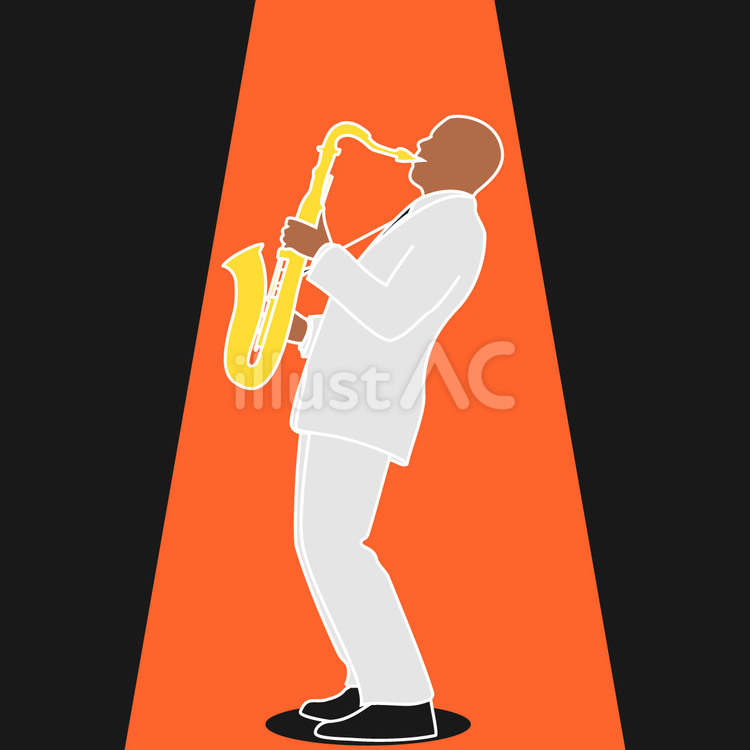 音楽_男性_01 音楽,ミュージック,ジャズのイラスト素材