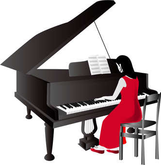 Illustration, piano, keyboard, performance, 