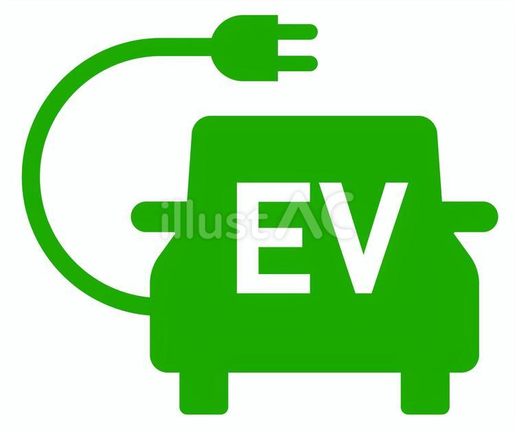 電気自動車・EV・エコカーのアイコン04 電気自動車,ev,エコカーのイラスト素材
