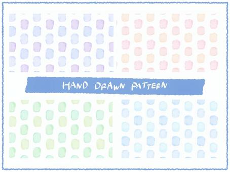 Rounded watercolor hand-painted) Abstract background pattern set, JPG 和 AI Rounded watercolor hand-painted) Abstract background pattern set, 背景, 水彩, 手绘, JPG 和 AI