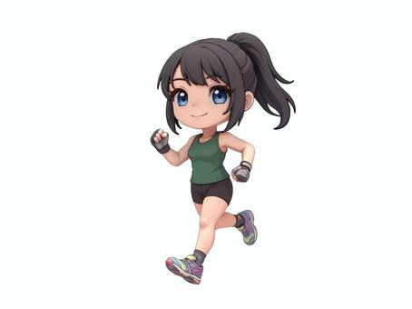 有酸素運動の爽快なランニングやジョギング ランニング,ジョギング,ダイエット,走る,運動,ランニングマシン,健康,有酸素運動,スポーツクラブ,マラソンのイラスト素材