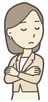  カジュアルスーツ女性-112-バスト 無視,会社員,女性,スーツ,ビジネス,仕事,ol,人,大人,ビジネスウーマンのイラスト素材