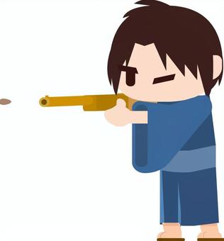 男の子_射的 射的,男の子,子ども,キッズ,遊び,縁日,ゲーム,屋台,祭り,夏祭りのイラスト素材