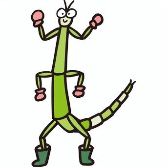 ナナフシ 虫,昆虫,かわいい,コミカル,マンガチック,ユーモラス,ナナフシのイラスト素材
