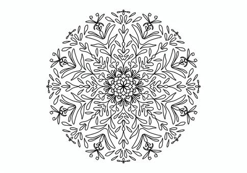 マンダラ塗り絵 マンダラ,ぬり絵,色鉛筆,図案,模様,アート,手書き,ボケ防止,ストレス解消,イラストのイラスト素材