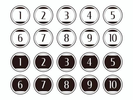 숫자의 일러스트 2종류 세트 그 13, JPG, PNG 및 AI 숫자의 일러스트 2종류 세트 그 13, 디지털, 디자인, 블랙, JPG, PNG 및 AI