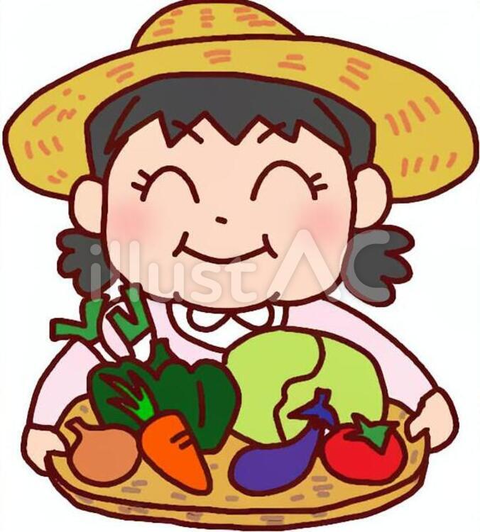農家のおばさんのイラスト 人物,ネギ,女のイラスト素材